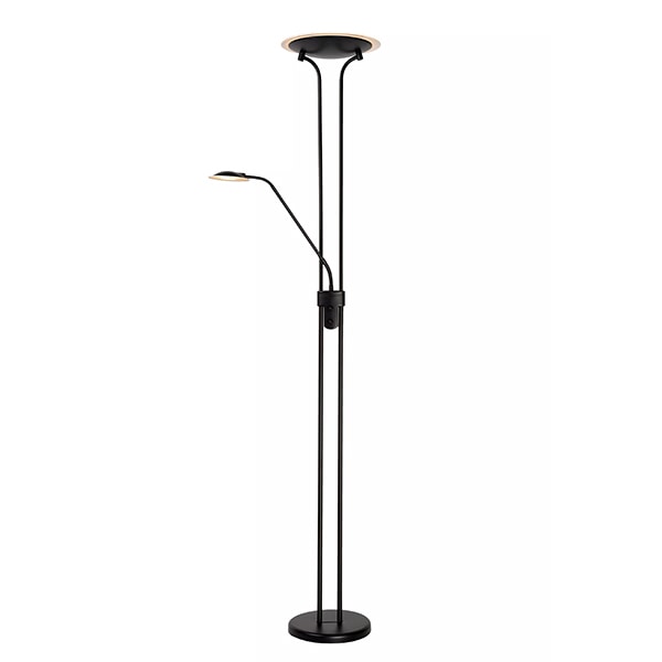 【LUCIDE】ベルギー デザイン照明 フロアライト「CHAMPION」Black 2灯（W460×H1800mm）