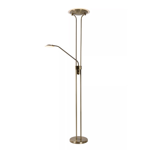 【LUCIDE】ベルギー デザイン照明 フロアライト「CHAMPION」Bronze 2灯（W460×H1800mm）