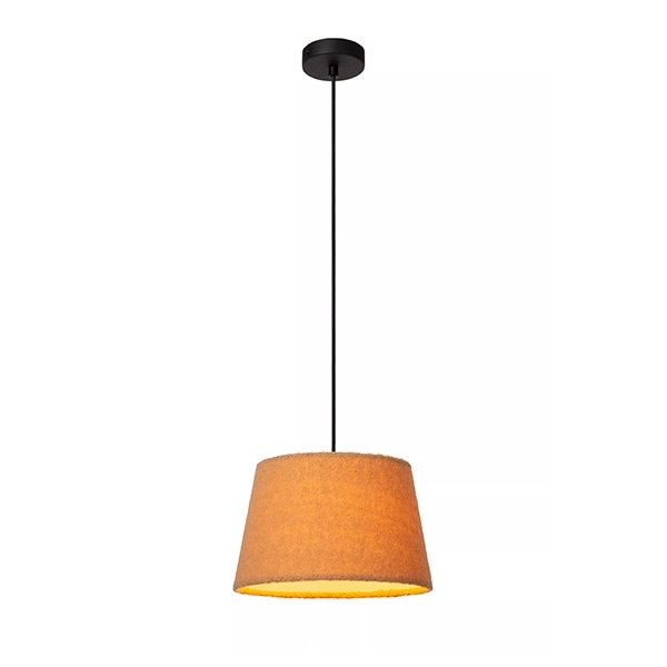 【LUCIDE】ベルギー ペンダントライト「WOOLLY」Ocher Yellow（φ280mm）