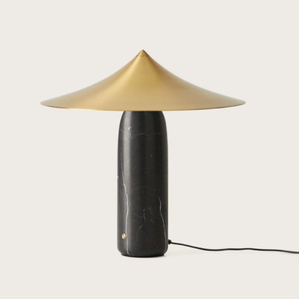 【aromas】 スペイン・インテリア照明「KINE」テーブルライト ブラック／ホワイト／ゴールド (W400×D400×H400mm)