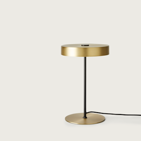 【aromas】 スペイン・インテリア照明「AMBOR」テーブルライト 2灯 ブラック／ゴールド (W250×D250×H387mm)