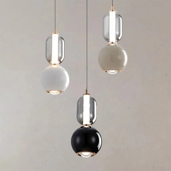 【法人様・店舗様限定】デザイン照明　LEDペンダントライト　ブラック／ホワイト／ピンク（φ150×350mm） 