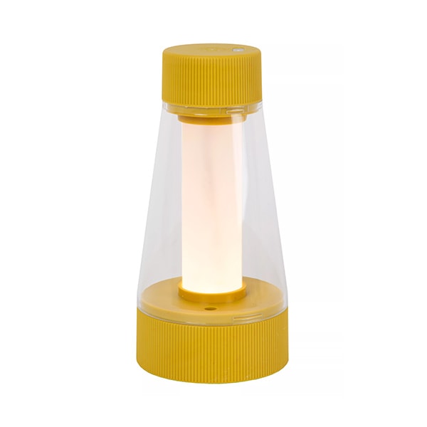 【LUCIDE】ベルギー 充電式テーブルライト「LORALI」Ocher Yellow（φ77×H160mm）