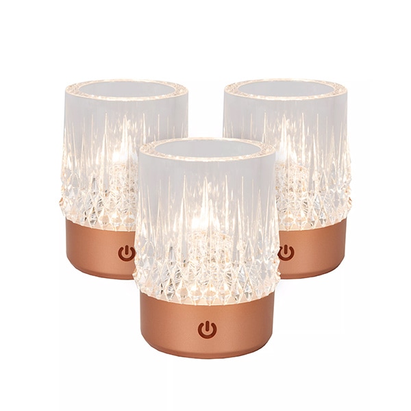 【LUCIDE】ベルギー 充電式テーブルライト「LILY」Copper（φ80×H103mm）