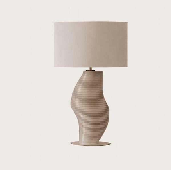 【aromas】 スペイン・インテリア照明「LUET」テーブルライト 1灯 ブラック／ホワイト／ゴールド／シルバー (φ220×H410mm)