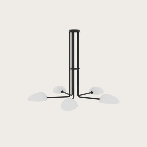 【aromas】 スペイン・インテリア照明「KEZO」ペンダントライト 5灯 ブラック／ホワイト (φ1100×H844mm)