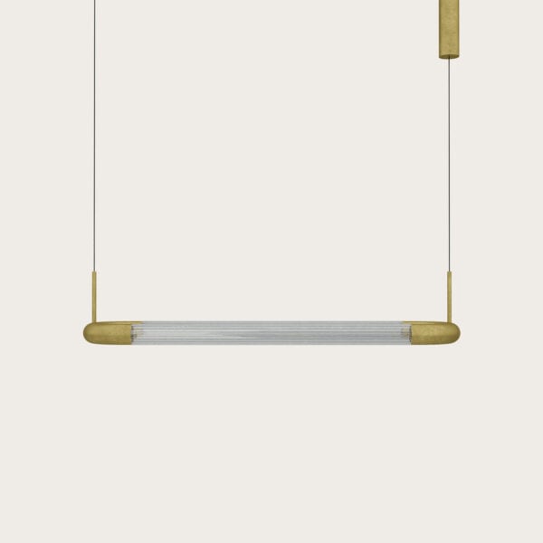 【aromas】 スペイン・インテリア照明「IMAN（L)」ペンダントライト ブラック／ゴールド (W1120mm)