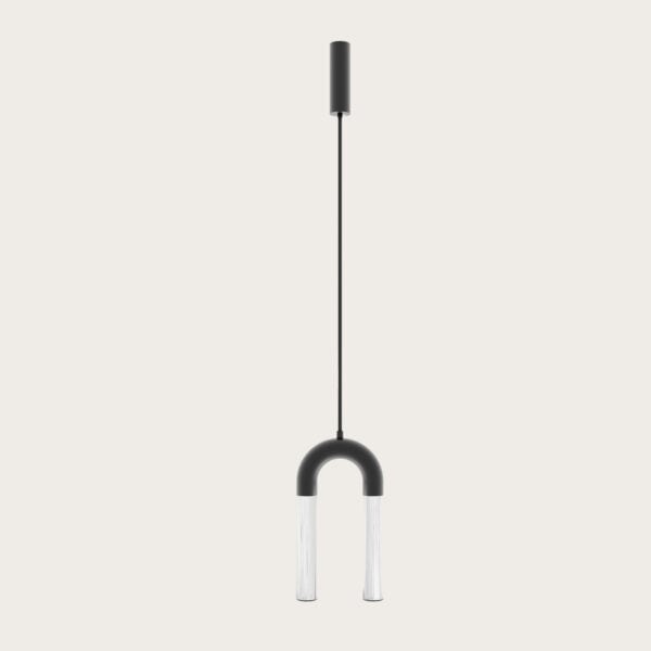 【aromas】 スペイン・インテリア照明「IMAN」ペンダントライト ブラック／ゴールド (W250×H463mm)