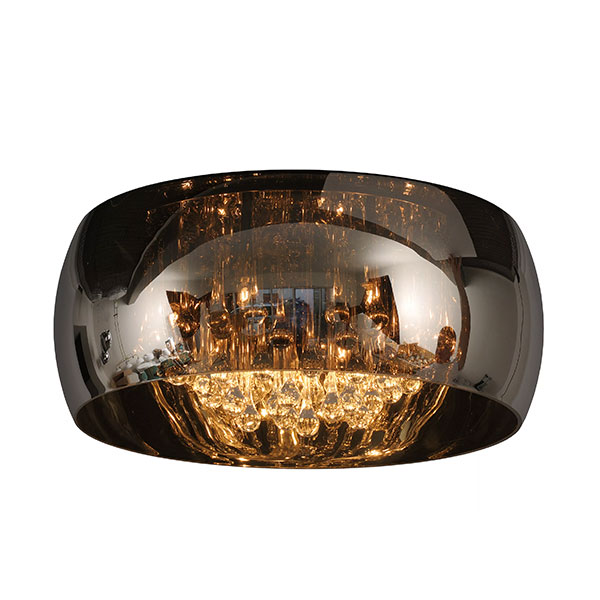 【LUCIDE】ベルギー デザイン照明 シーリングライト「PEARL」Chrome（φ400×H220mm）