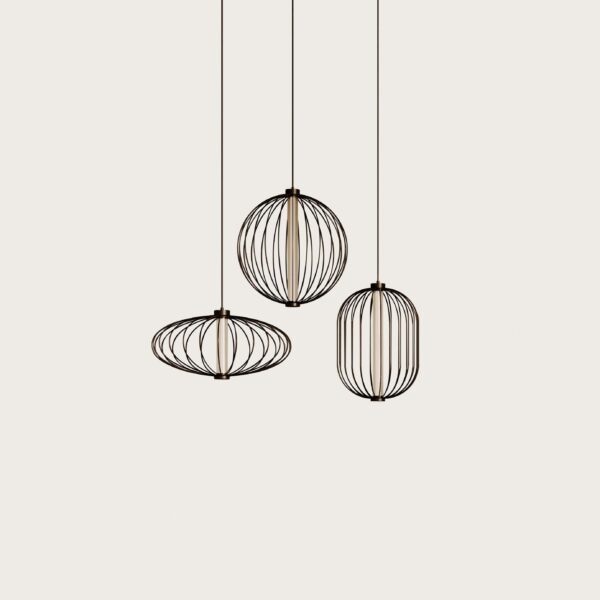 【aromas】 スペイン・インテリア照明「PEPO」ペンダントライト ゴールド／ブラック (φ604×H626mm)