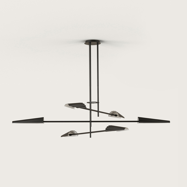 【aromas】 スペイン・インテリア照明「BION」ペンダントライト 6灯 ブラック／ホワイト (φ890×H350mm)