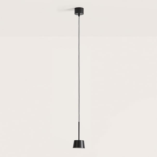 【aromas】 スペイン・インテリア照明「NERA」ペンダントライト  ブラック (φ100×H162mm)