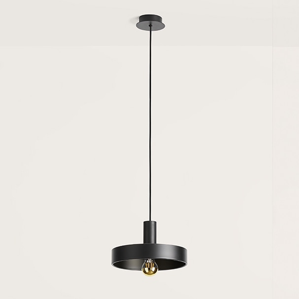 【aromas】 スペイン・インテリア照明「ALOA」ペンダントライト 1灯 ブラック (φ250×H147mm)