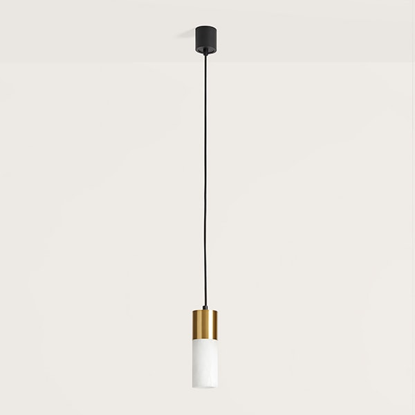 【aromas】 スペイン・インテリア照明「LIND」ペンダントライト 1灯 ゴールド (φ70×H200mm)