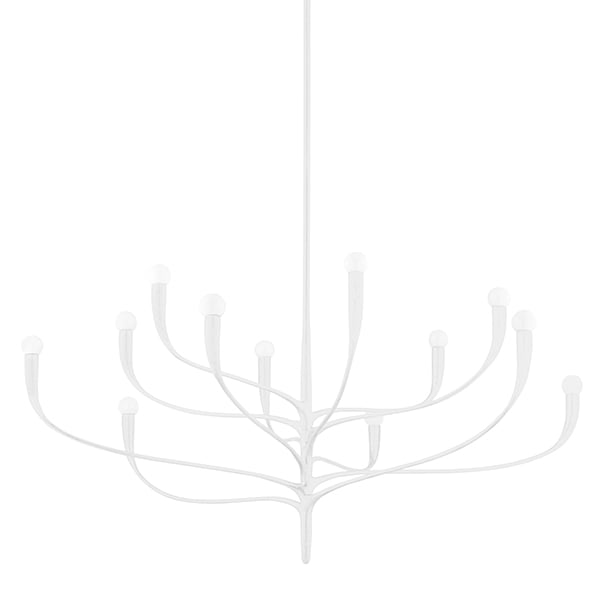 【HUDSON VALLEY】アメリカ・デザイン照明 シャンデリア「LABRA」12灯 ホワイト（φ1328×H674mm）