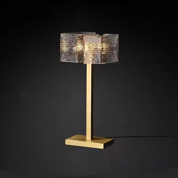 デザイン照明　モダン　LEDガラステーブルライト（W200×D220×H500mm）