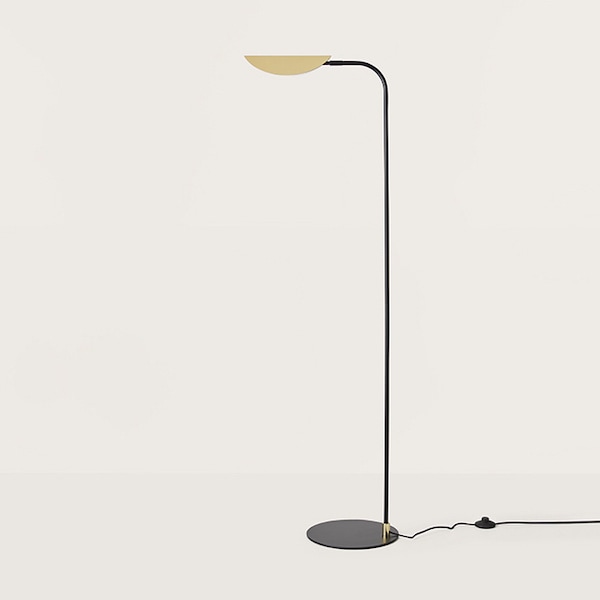 【aromas】 スペイン・インテリア照明「FICUS」フロアライト 1灯 ブラック／ゴールド (W450×H1510mm)