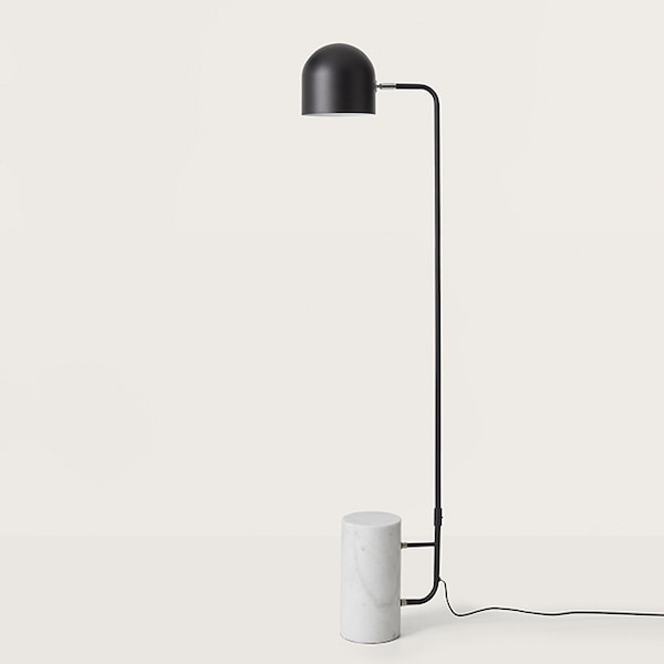 【aromas】 スペイン・インテリア照明「LUCA」フロアライト 1灯 ブラック／ホワイト (W389×H1560mm)