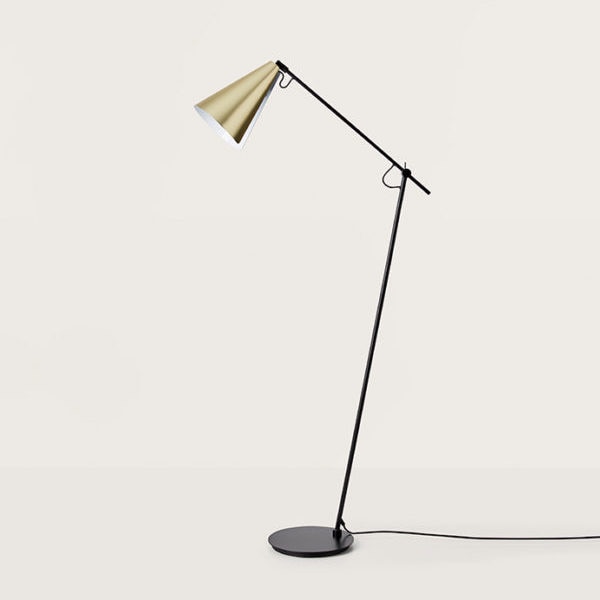 【aromas】 スペイン・インテリア照明「BOA」フロアライト 1灯 ゴールド／ブラック (W606×H1446mm)