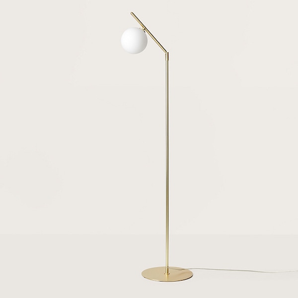 【aromas】 スペイン・インテリア照明「ENDO」フロアライト 1灯 ゴールド／シルバー (W300×H1440mm)