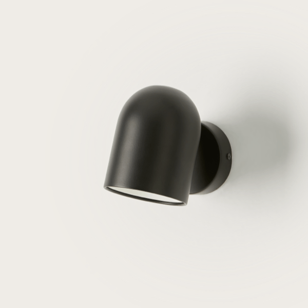 【aromas】 スペイン・インテリア照明「PIPE」ウォールライト 1灯 ブラック (W90×D135×H120mm)