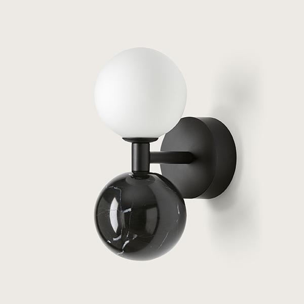 【aromas】 スペイン・インテリア照明「DALT」ウォールライト 1灯 ブラック／ゴールド／グリーン (φ100×D150×H232mm)