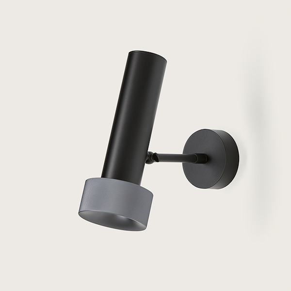 【aromas】 スペイン・インテリア照明「FOCUS」ウォールライト 1灯 ブラック／ゴールド／グレー (W100×H250mm)