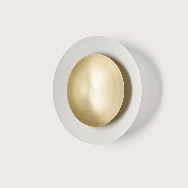 【aromas】 スペイン・インテリア照明「COSS」ウォールライト ブラック／ホワイト／ゴールド (φ400×D120mm)