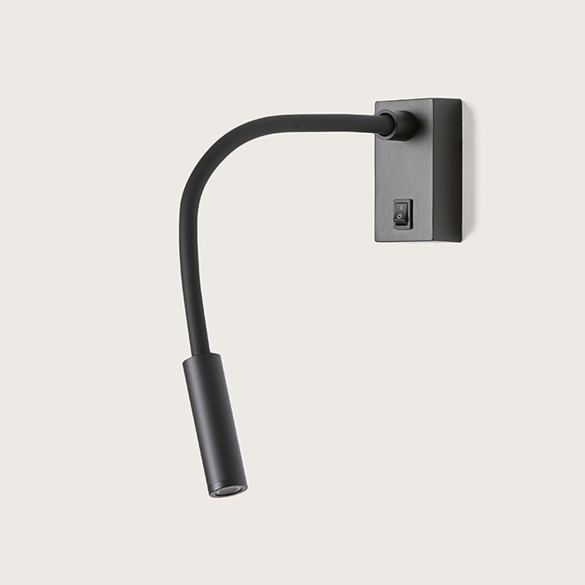 【aromas】 スペイン・インテリア照明「FLEXOR」ウォールライト ブラック／ホワイト (D500×H100mm)