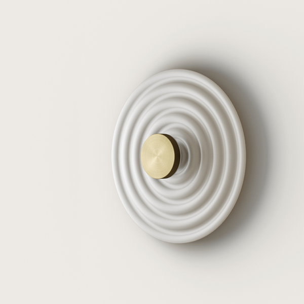 【aromas】 スペイン・インテリア照明「RANG」ウォールライト ホワイト (φ500×D150mm)