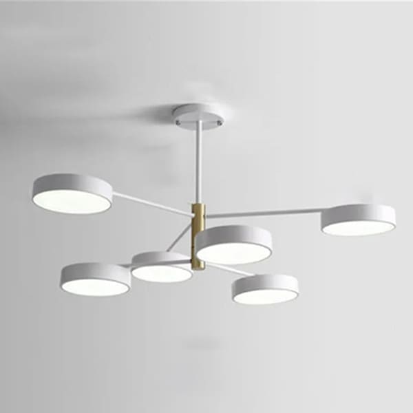 デザイン照明　モダンLEDペンダントライト　ホワイト　4・6・8灯（W850～1100mm）
