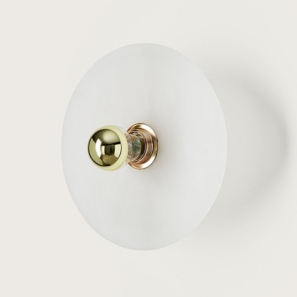 【aromas】 スペイン・インテリア照明「ALBA」ウォールライト1灯 ホワイト(φ250mm、バルブ50mm)