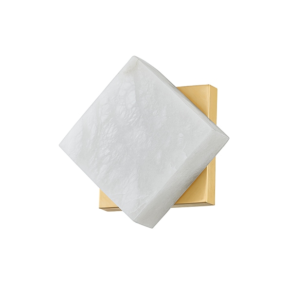 【HUDSON VALLEY】アメリカ・デザイン照明 ウォールライト「Brockton」1灯・ゴールド（W197×H197mm）