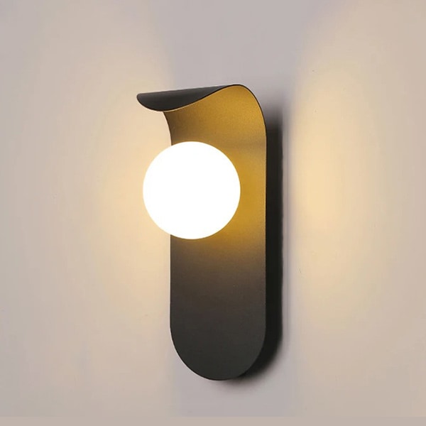 【法人様・店舗様限定】デザイン照明　モダンウォールライト　1灯　Black／White（φ120×H300m）