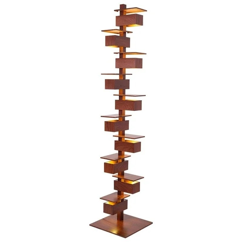 【1台在庫有！ローズウッド、H700mmのみ】デザイン照明　モダンフロアライト ブラック/ローズウッド（H700/H1820mm）