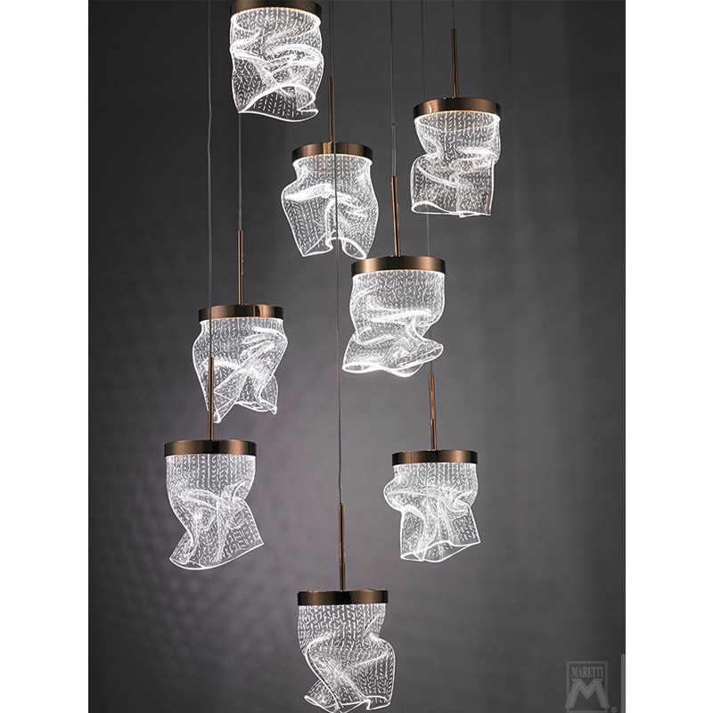 【MARETTI】オランダ・ペンダントライト8灯「FELICE」（φ400×H2500mm）