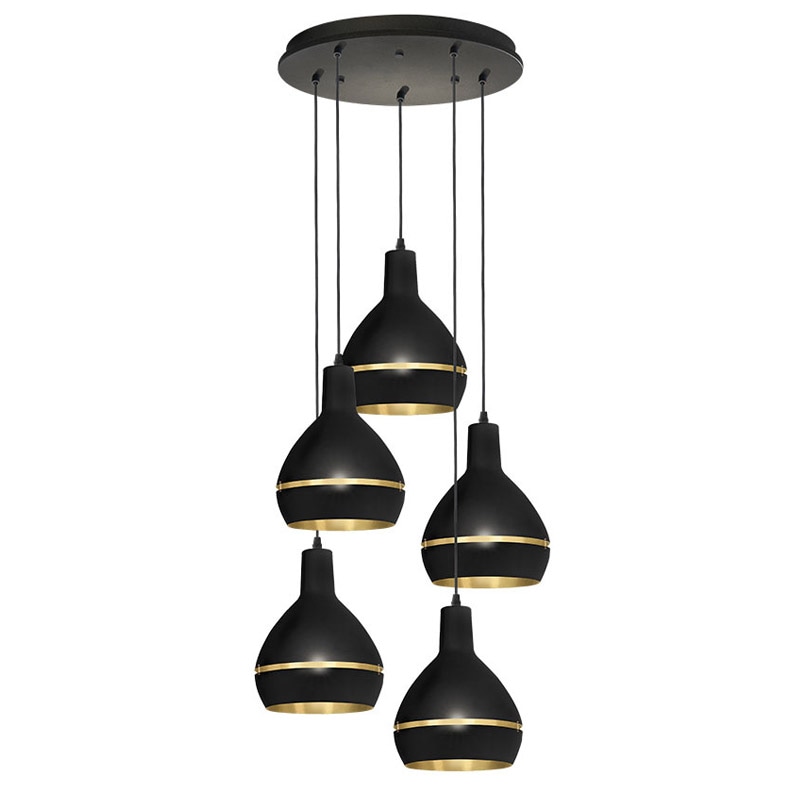 【MARETTI】オランダ・シーリングペンダントライト 5灯「Hala Sliced」（H2000mm）