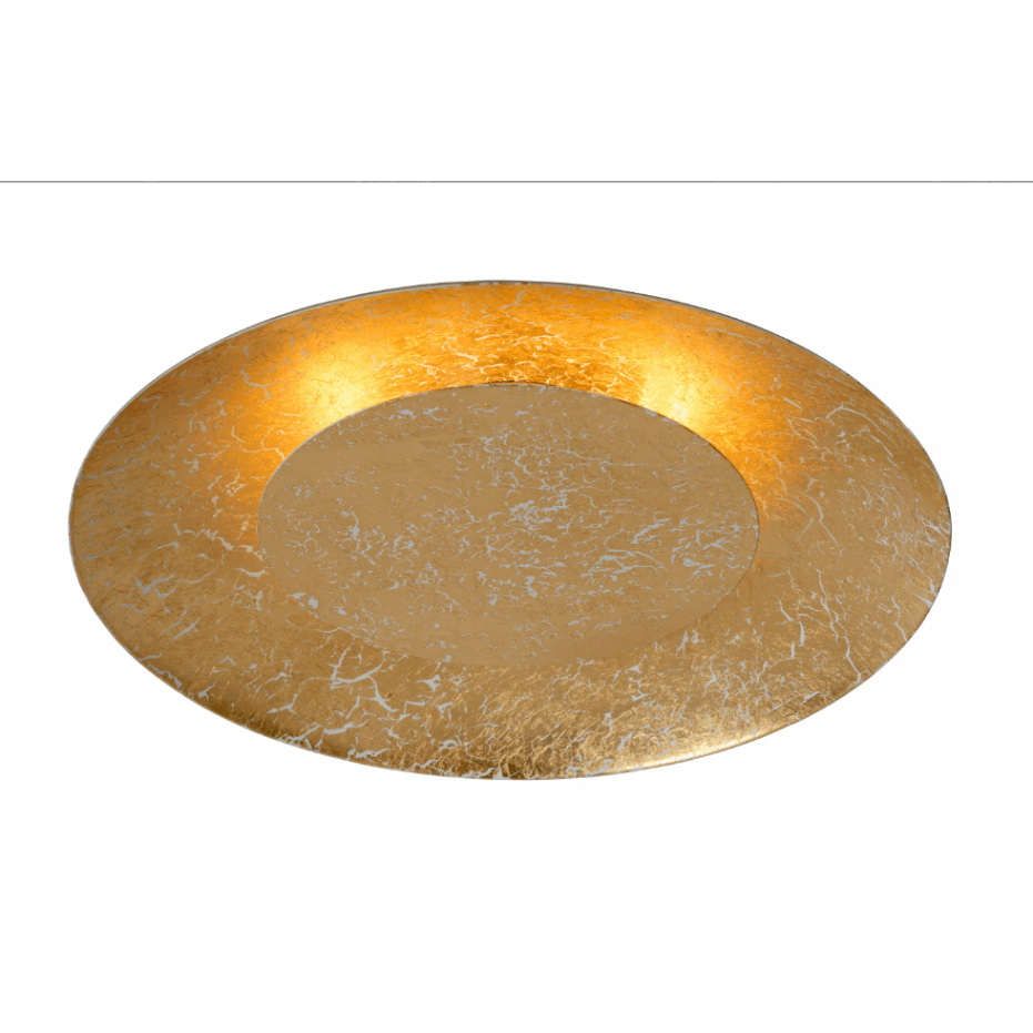 【LUCIDE】ベルギー デザイン照明 シーリングライト「FOSKAL」Gold （φ345×H73mm）