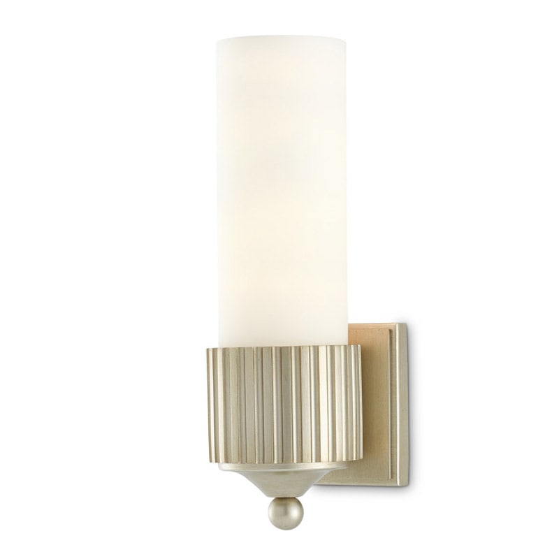 【CURREY】アメリカ・ウォールライト 1灯「Bryce」シルバー（W115×D127×H337mm）