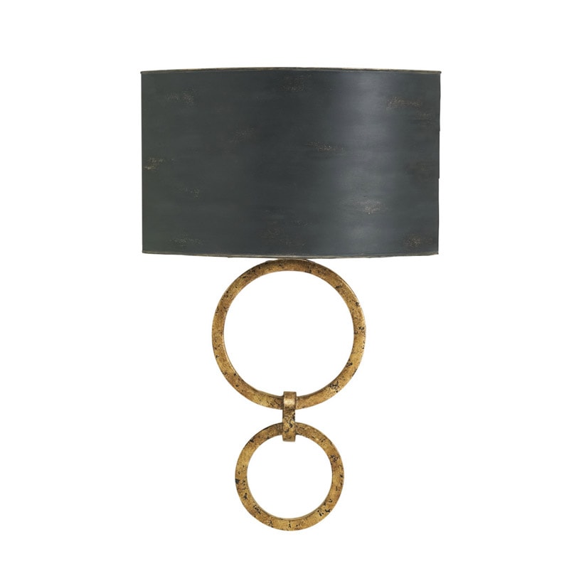 【CURREY】アメリカ・ウォールライト 1灯「Bolebrook」ブラック×ゴールド（W431×D101×H673mm）