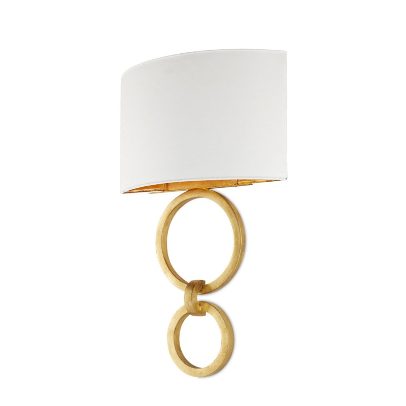 【CURREY】アメリカ・ウォールライト 1灯「Bolebrook」ホワイト×ゴールド（W431×D101×H673mm）