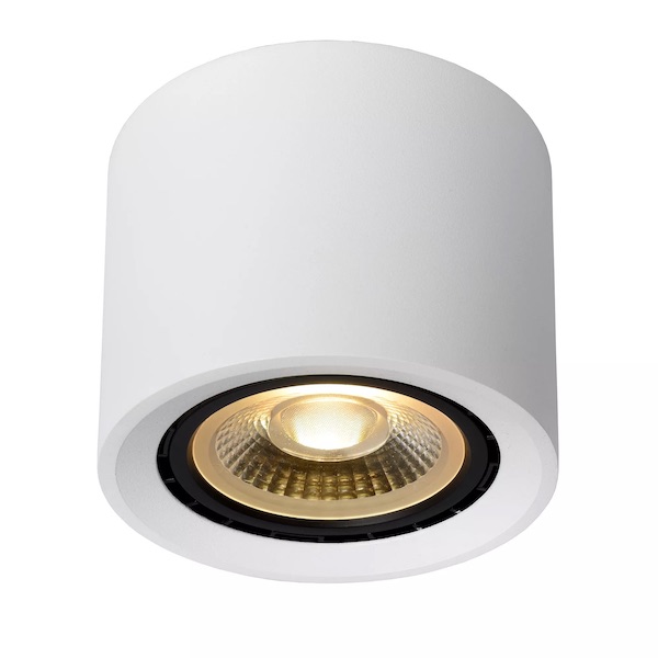 【LUCIDE】ベルギー デザイン照明 シーリングライト「FEDLER」White 1灯（φ120×H100mm）