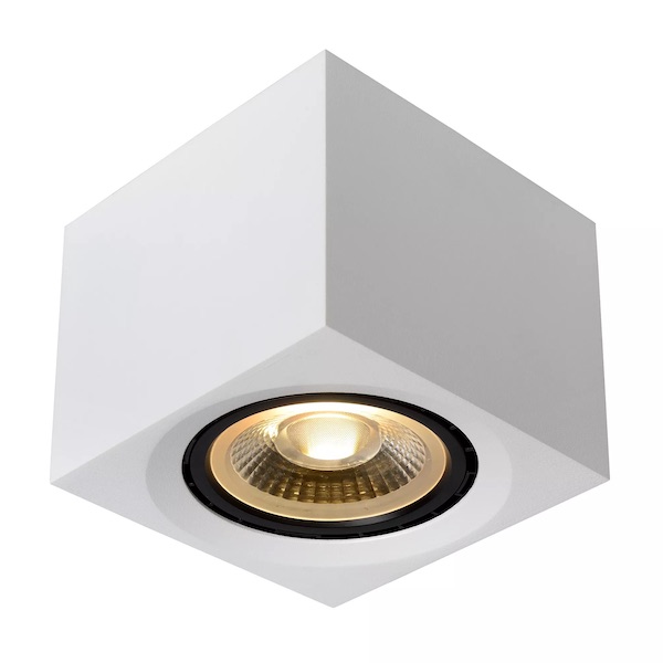 【LUCIDE】ベルギー デザイン照明 シーリングライト「FEDLER」White 1灯（W120×D120×H100mm）