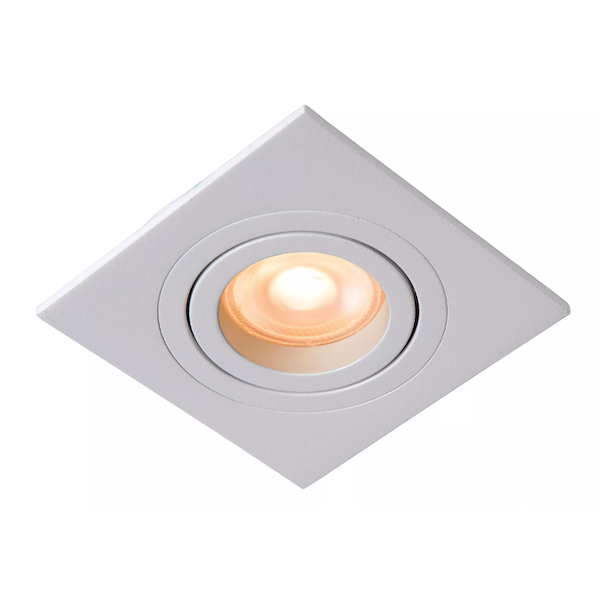 【LUCIDE】ベルギー デザイン照明 シーリングライト「TUBE」White 1灯（W90×W90×H23mm）