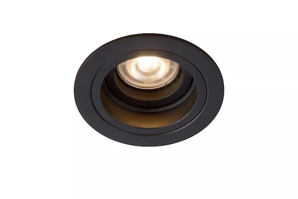 【LUCIDE】ベルギー デザイン照明 シーリングライト「EMBED」Black 1灯（φ91×H37mm）