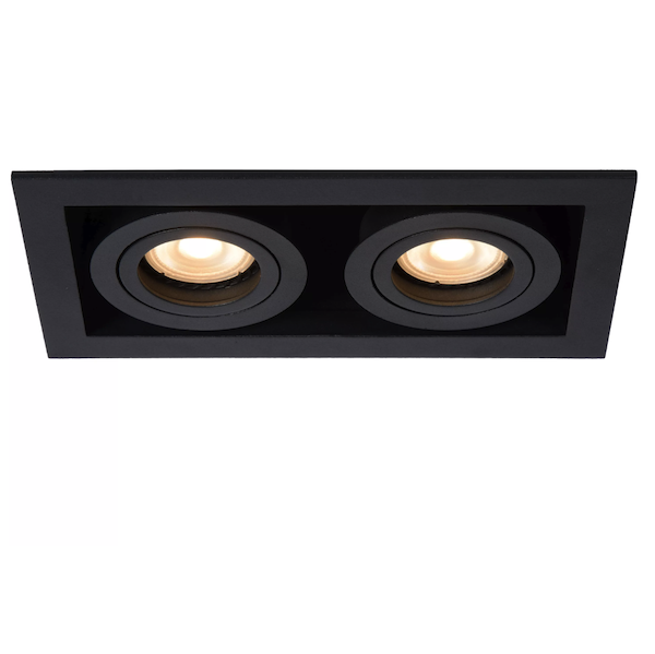 【LUCIDE】ベルギー デザイン照明 シーリングライト「CHIMNEY」Black 2灯（W205×D115×H93mm）