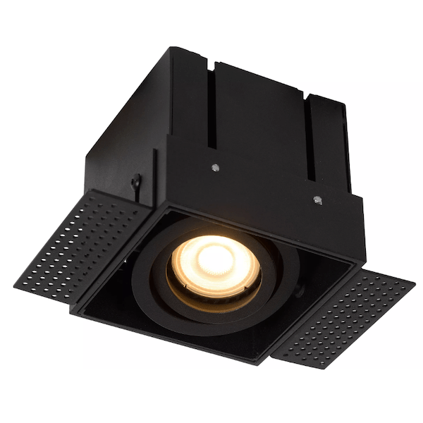 【LUCIDE】ベルギー デザイン照明 シーリングライト「TRIMLESS」Black 1灯（W157×D97×H90mm）