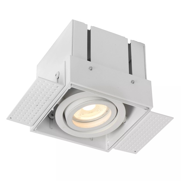 【LUCIDE】ベルギー デザイン照明 シーリングライト「TRIMLESS」White 1灯（W157×D97×H90mm）