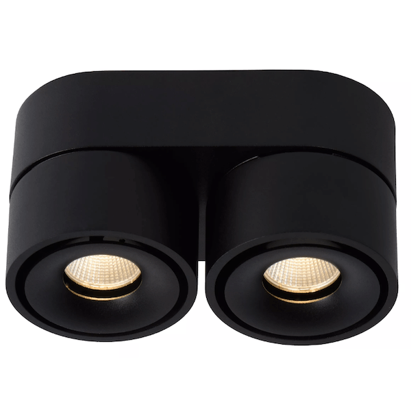【LUCIDE】ベルギー デザイン照明 シーリングライト「YUMIKO」Black（W161×D78×H82mm）