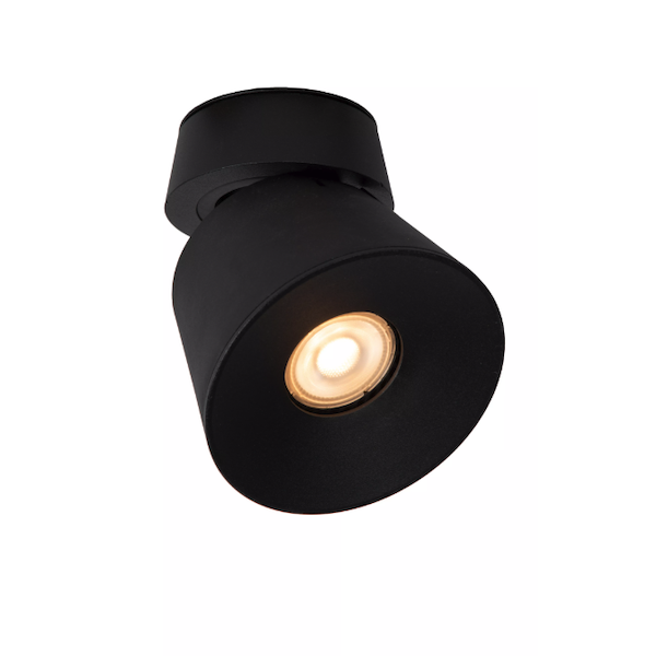 【LUCIDE】ベルギー デザイン照明 シーリングライト「TRIGONO」Black 1灯（φ105×H98mm）